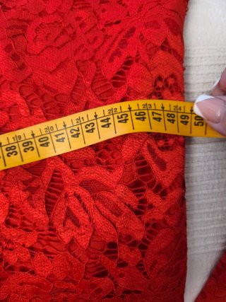 Traje de flamenca rojo con volantes