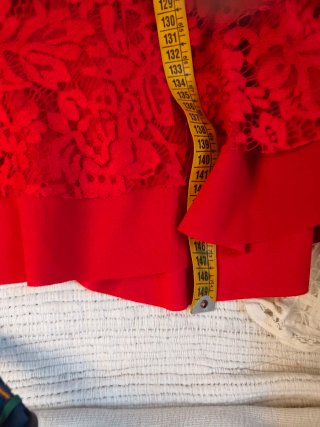 Traje de flamenca rojo con volantes