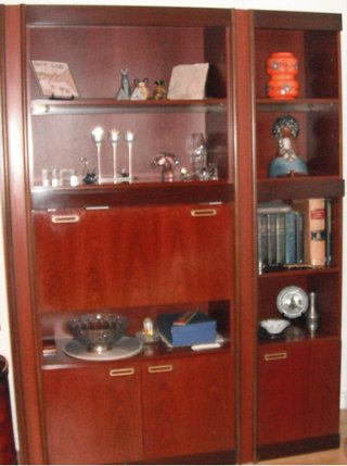 Librería madera y cristal 350x206 cm