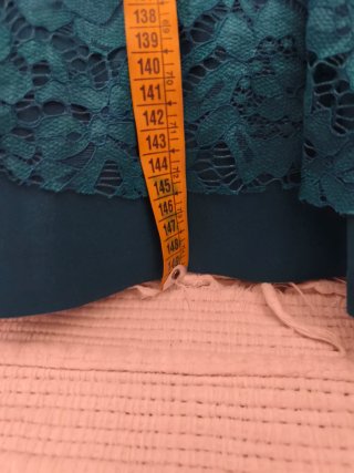 Traje de flamenca verde azulado