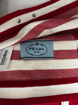 Prada Striped Denim Cropped Jacket