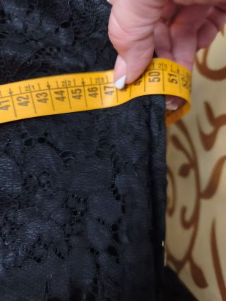 Traje de flamenca negro encaje volantes