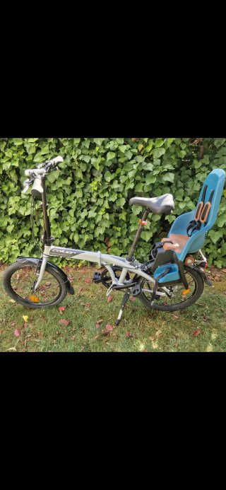 Silleta Portabebés Bicicleta Parrilla Azul