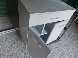 ULTIMOS DIAS..Armario auxiliar gris con cajón y pu