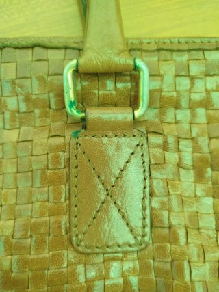 Borsa Fendi Vintage in Pelle Intrecciata Marrone