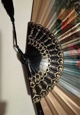 Abanico con diseño floral Vintage