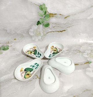 Set 5 Cuencos Limoges Aguacate Porcelana