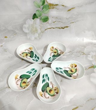 Set 5 Cuencos Limoges Aguacate Porcelana