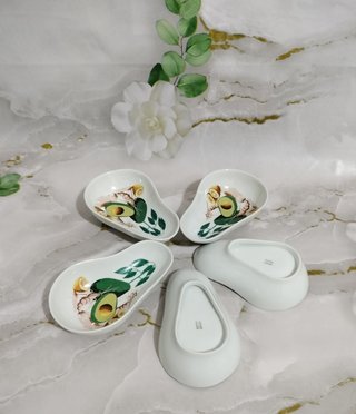 Set 5 Cuencos Limoges Aguacate Porcelana