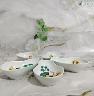 Set 5 Cuencos Limoges Aguacate Porcelana