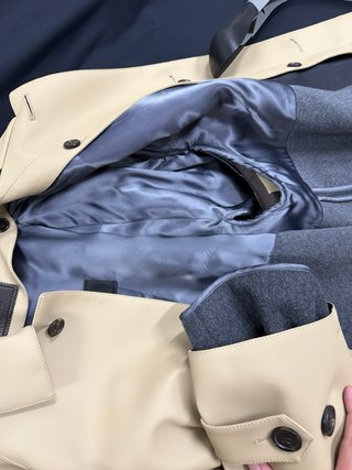 Prada Rubberized Coat Beige