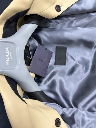 Prada Rubberized Coat Beige