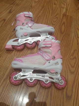 Patines rosas con luces LED