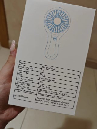 Ventilatore portatile ricaricabile blu