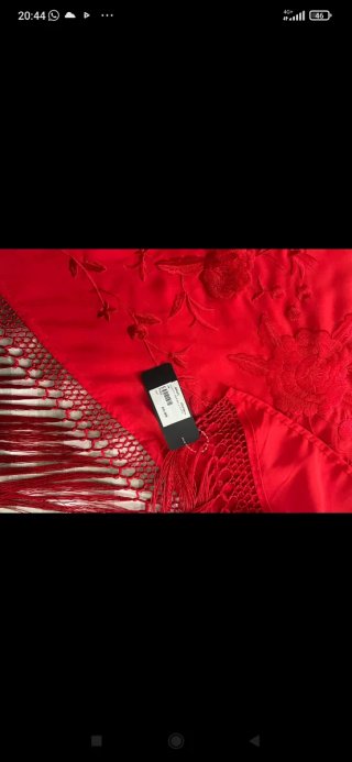 Mantoncillo Flamenca Bordado Rojo