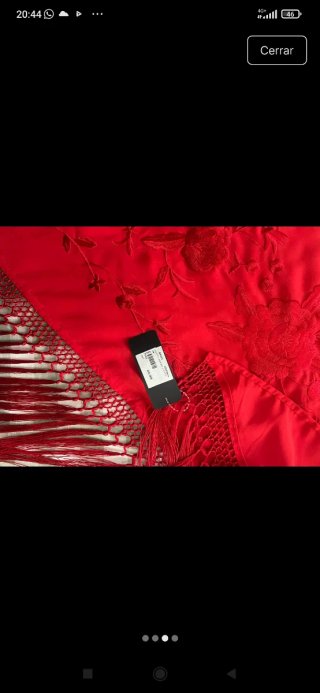 Mantoncillo Flamenca Bordado Rojo