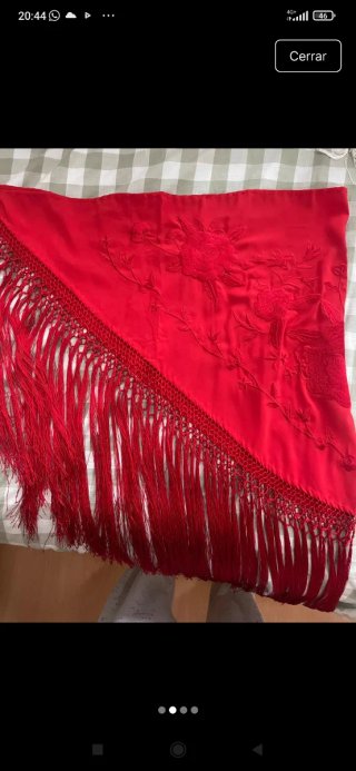 Mantoncillo Flamenca Bordado Rojo