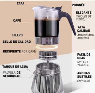 Cafetera Italiana Moka Pot Veo Home