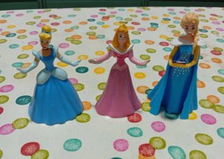 Lote 3 Figuras Princesas Disney
