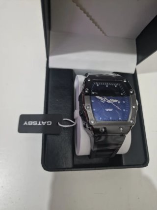 Reloj Hombre Negro y Plateado Nuevo