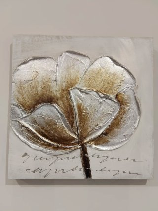 Set 3 Cuadros Decorativos Flores Metal