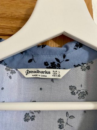 Vestido azul corto estampado floral