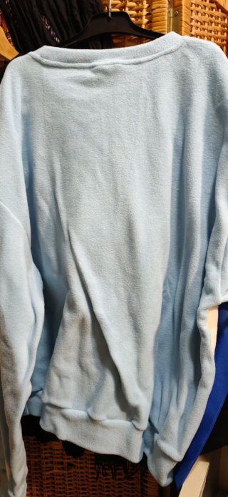 Sudadera Shein Axepeak Logo Blanco Azul
