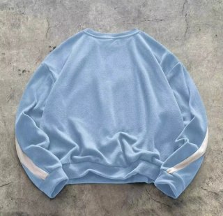 Sudadera Shein Axepeak Logo Blanco Azul