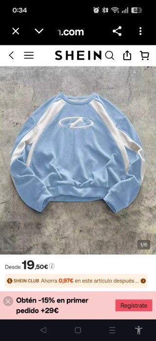 Sudadera Shein Axepeak Logo Blanco Azul