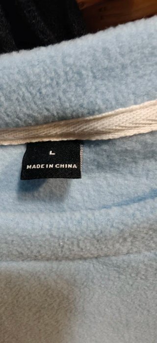Sudadera Shein Axepeak Logo Blanco Azul