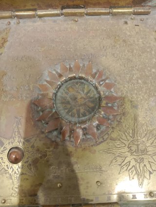 Reloj de Sol Antiguo Bronce y Dorado