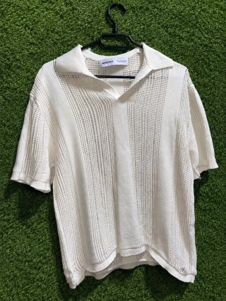 Polo de punto Bershka crema talla M