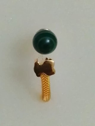 Anillo Tous Oro y Piedra Verde