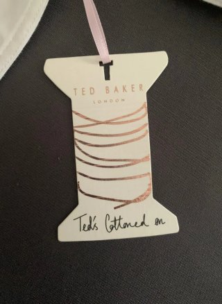Abito Ted Baker Bianco Ricamato con Spalline