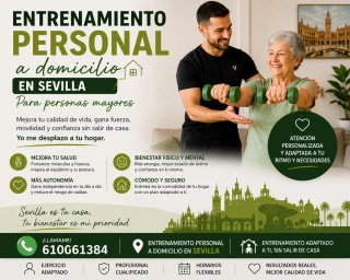 Entrenamiento personal para personas mayores.