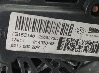 Renault 106003 2606272d. 214030466 alternador