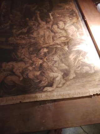 Cuadro antiguo con marco de madera