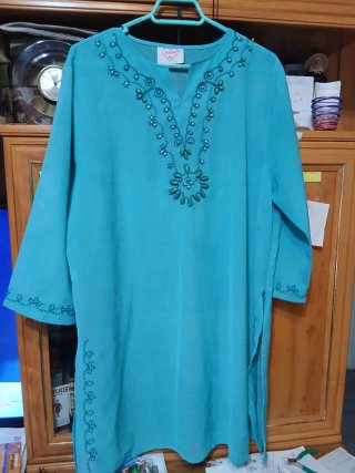 Túnica Egipcia Bordada Talla XL