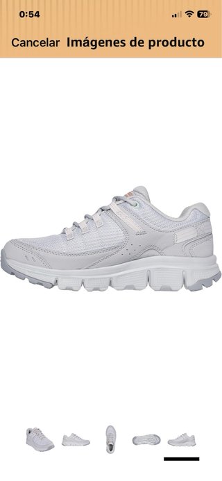 Zapatillas Skechers Mujer Gris/Blanco