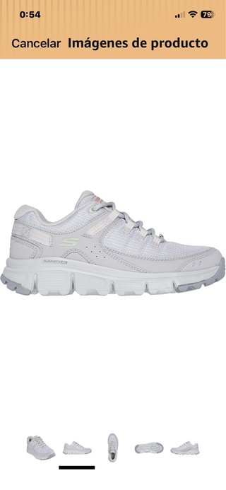 Zapatillas Skechers Mujer Gris/Blanco