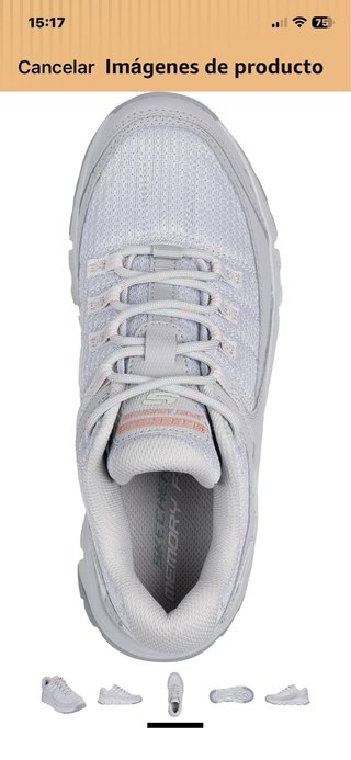 Zapatillas Skechers Mujer Gris/Blanco