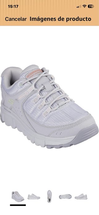 Zapatillas Skechers Mujer Gris/Blanco