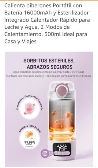 Calienta Biberones Portátil Comfyer Baby