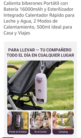 Calienta Biberones Portátil Comfyer Baby