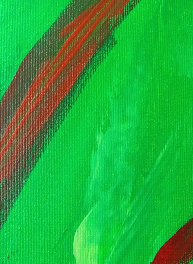Cuadro abstracto verde y rojo