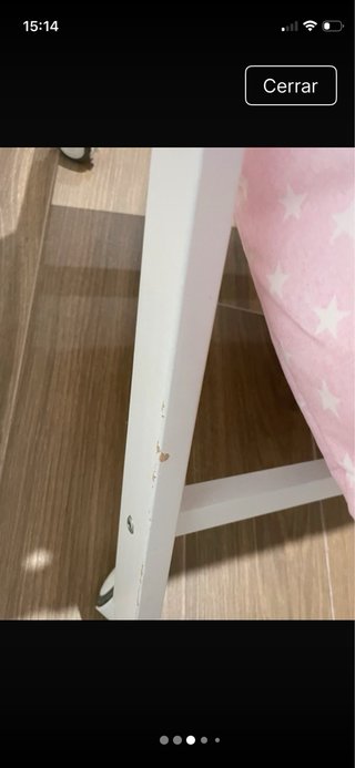 Mini cuna con estampado de lunares rosas