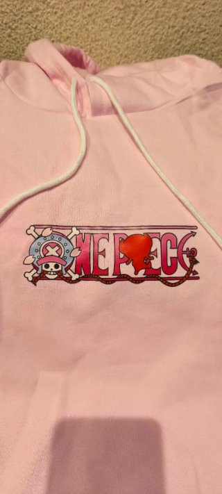 Sudadera rosa con logo One Piece