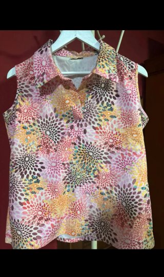 Camiseta sin mangas floral talla 50