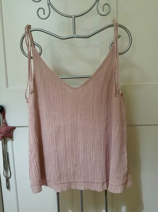 Camiseta lencera tirantes rosa