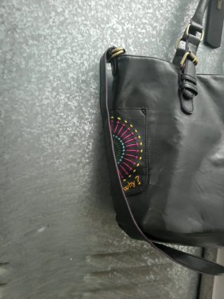 Bolso Desigual Negro Multicolor Grande